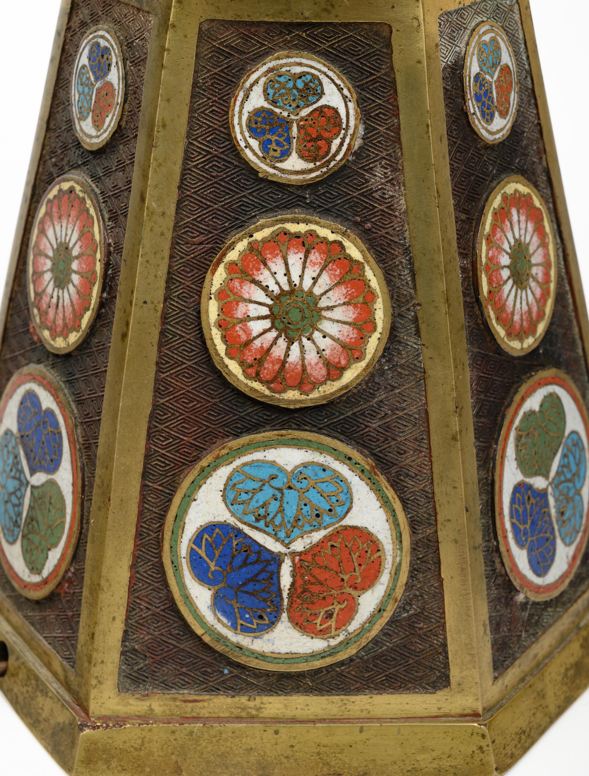 Six Japanese Cloisonné Enameled Vases