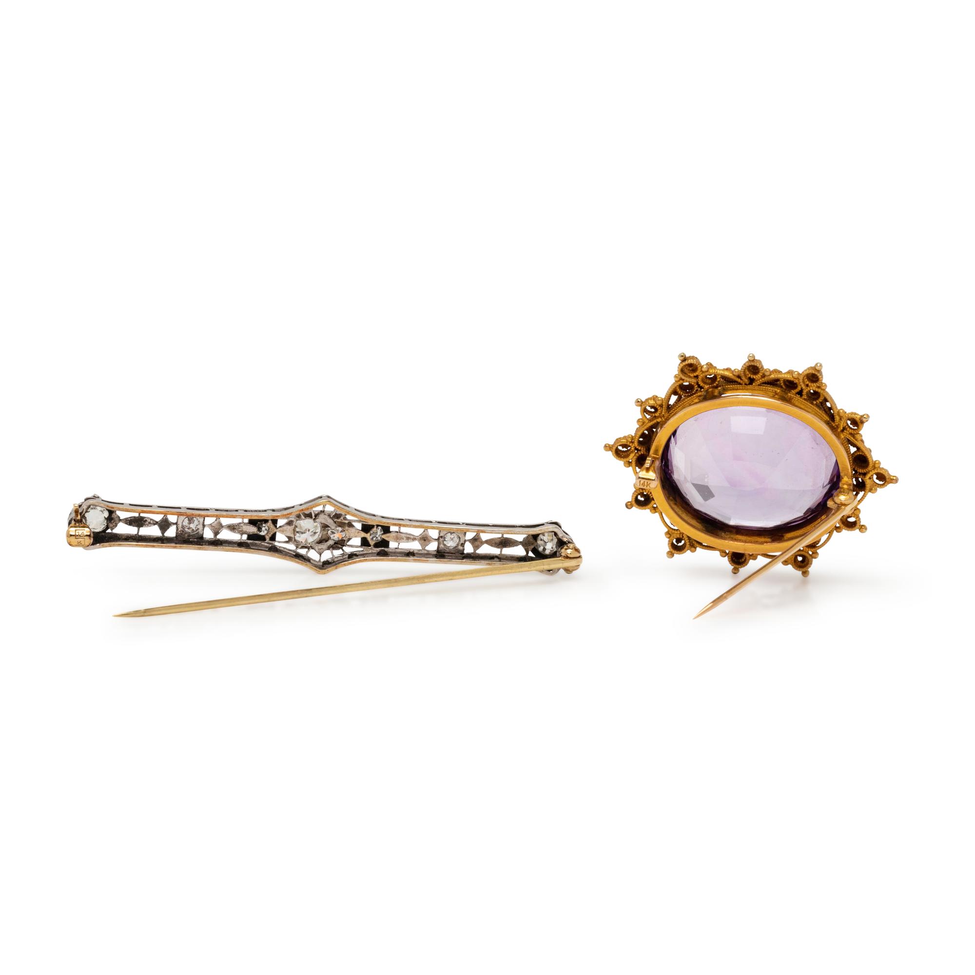 COLLECTION OF ANTIQUE BROOCHES