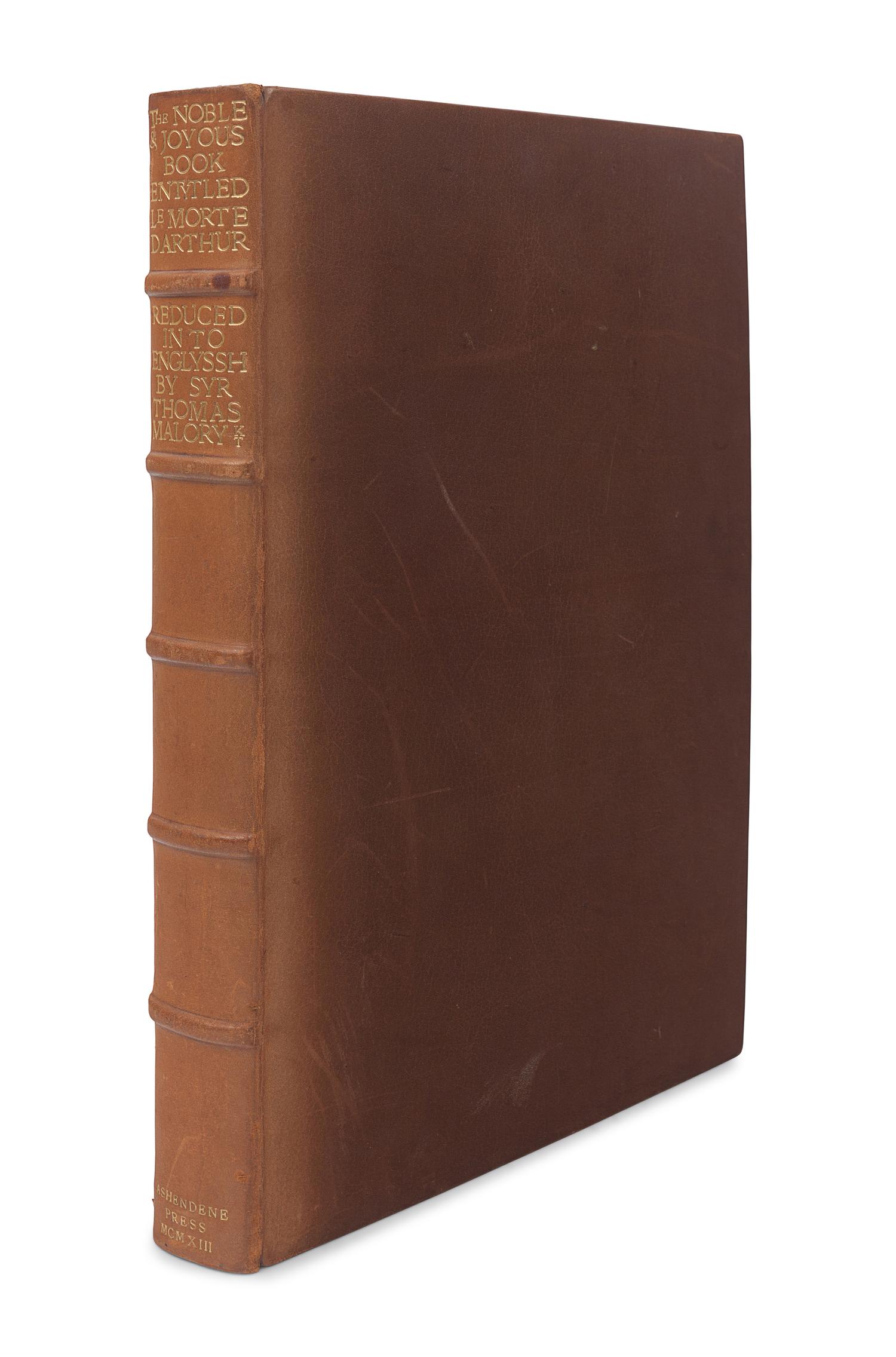 [FINE PRESS & LIVRE D'ARTISTE]. -- [ASHENDENE PRESS]. MALORY, Thomas (fl. 1470). The Noble and Joyous Book entytled Le Mort Darthur . Chelsea: Ashendene Press, 1913.