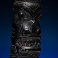 Haida Carved Argillite Model Totem Pole