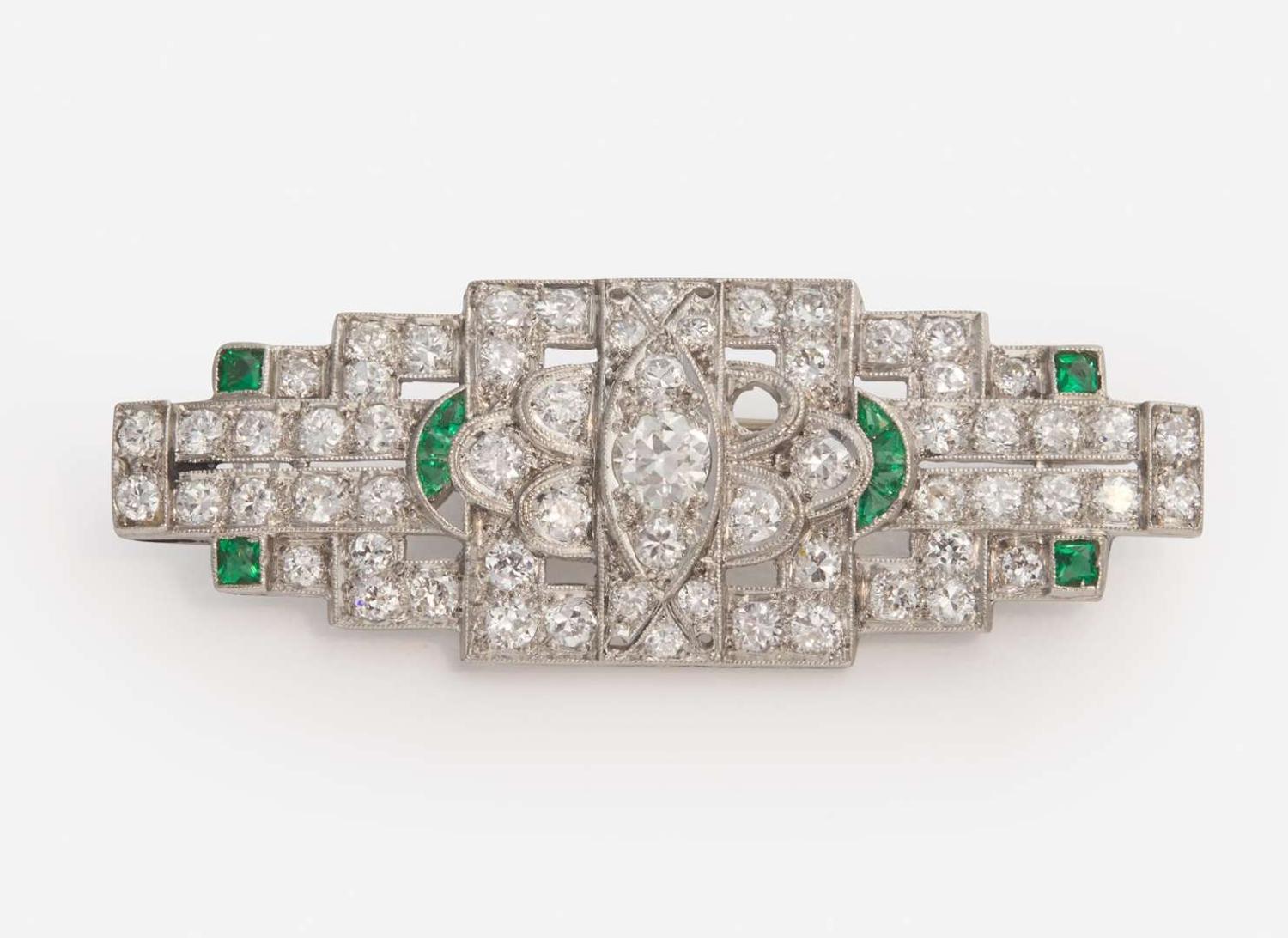 An Art Deco Diamond Brooch