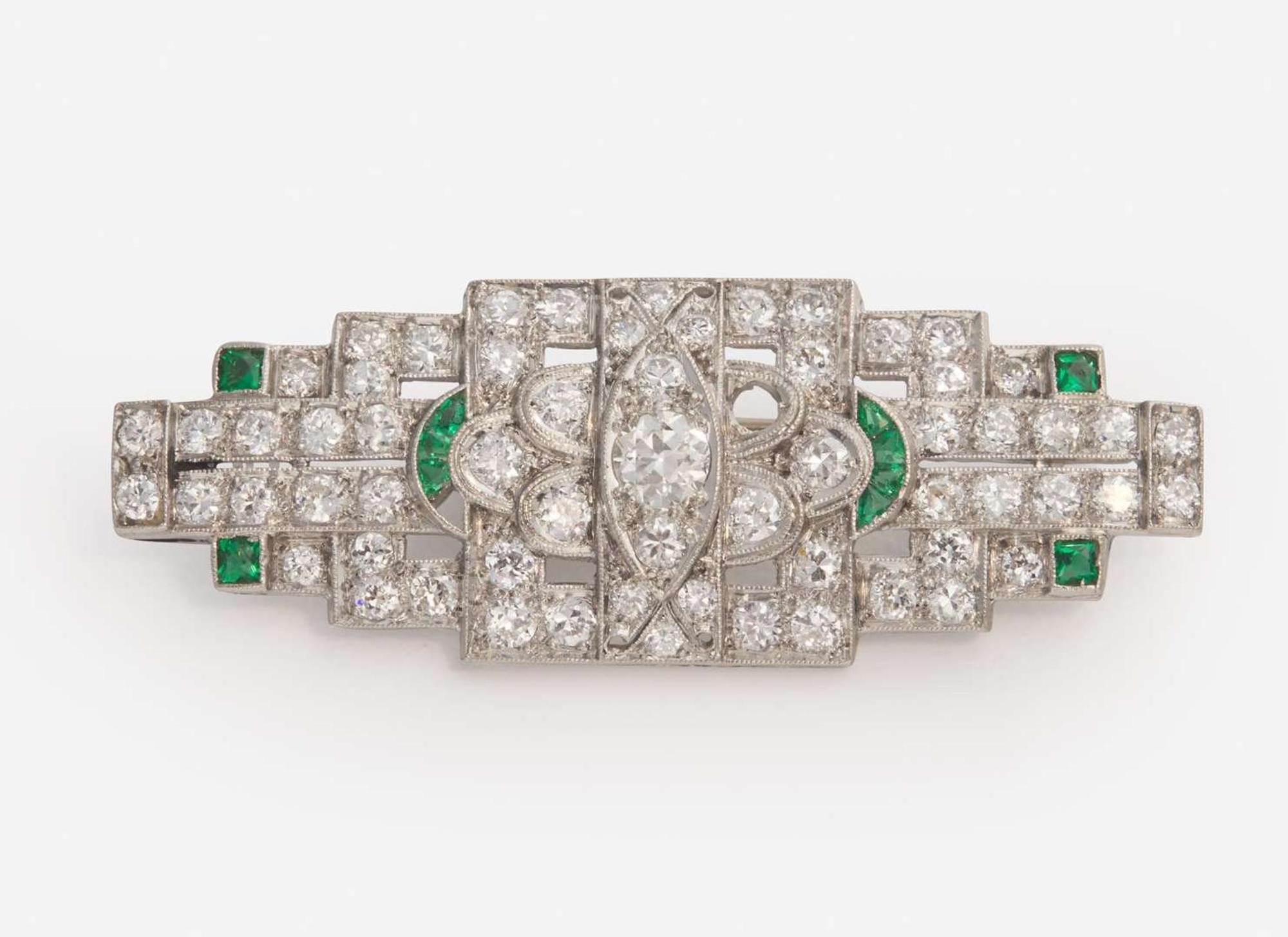 An Art Deco Diamond Brooch
