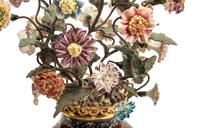A Pair of Gilt Bronze Mounted Cloisonné and Porcelain Vases