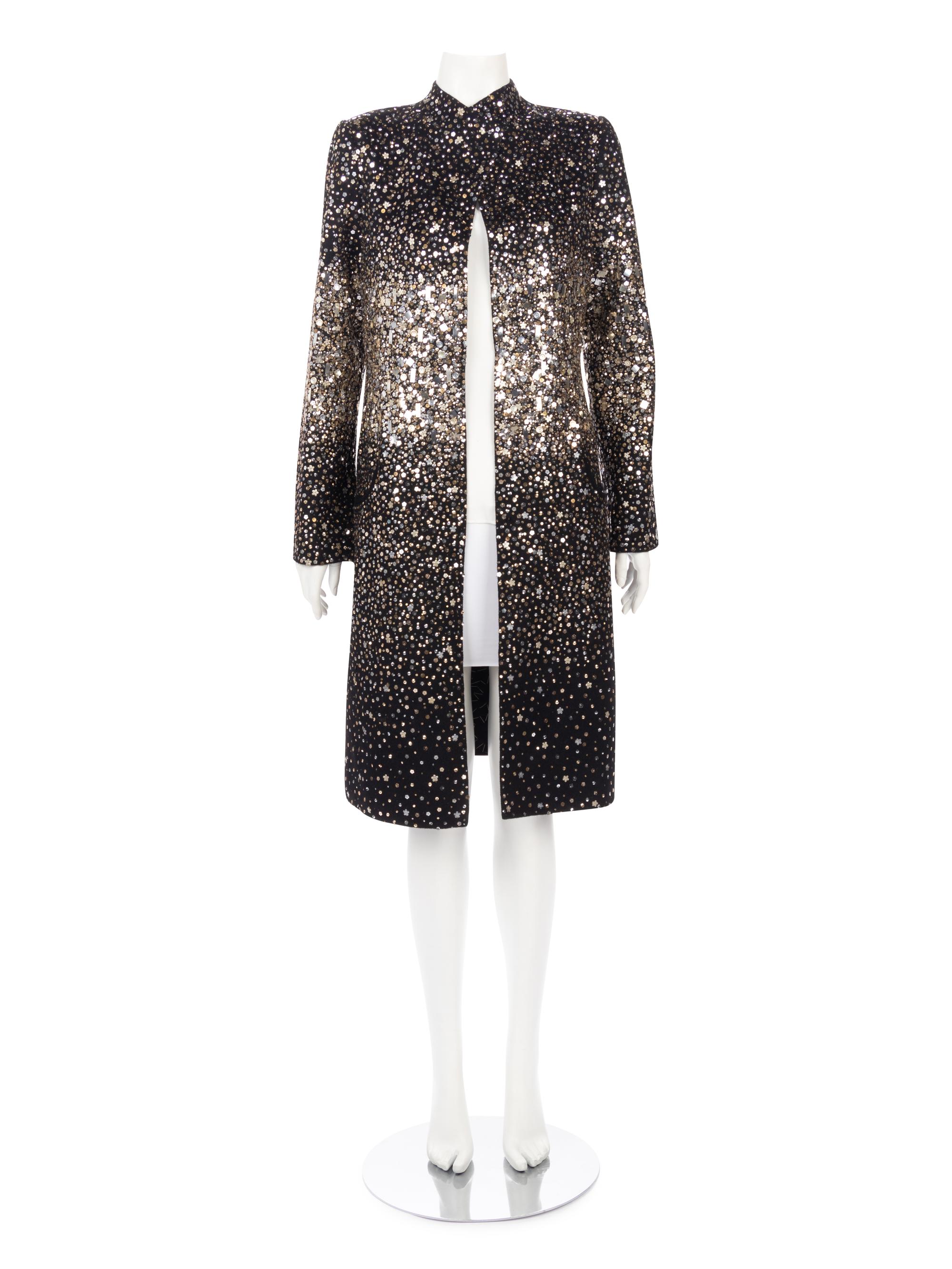 Oscar de la Renta Sequin Embellished Wool Coat, Fall 2006