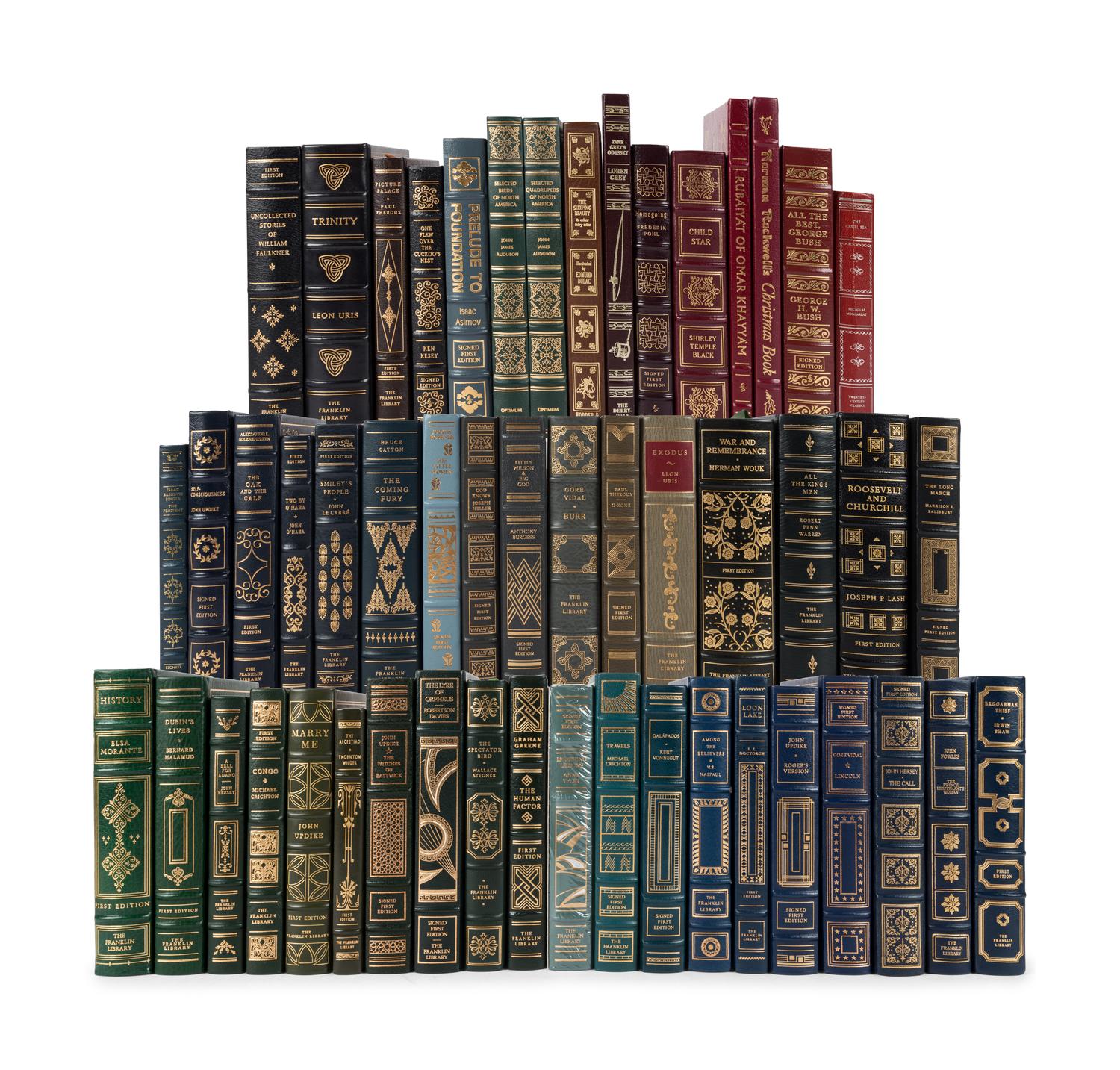 [BINDINGS]. A group of 51 works in 52 volumes published by the Easton Press and Franklin Library, including: