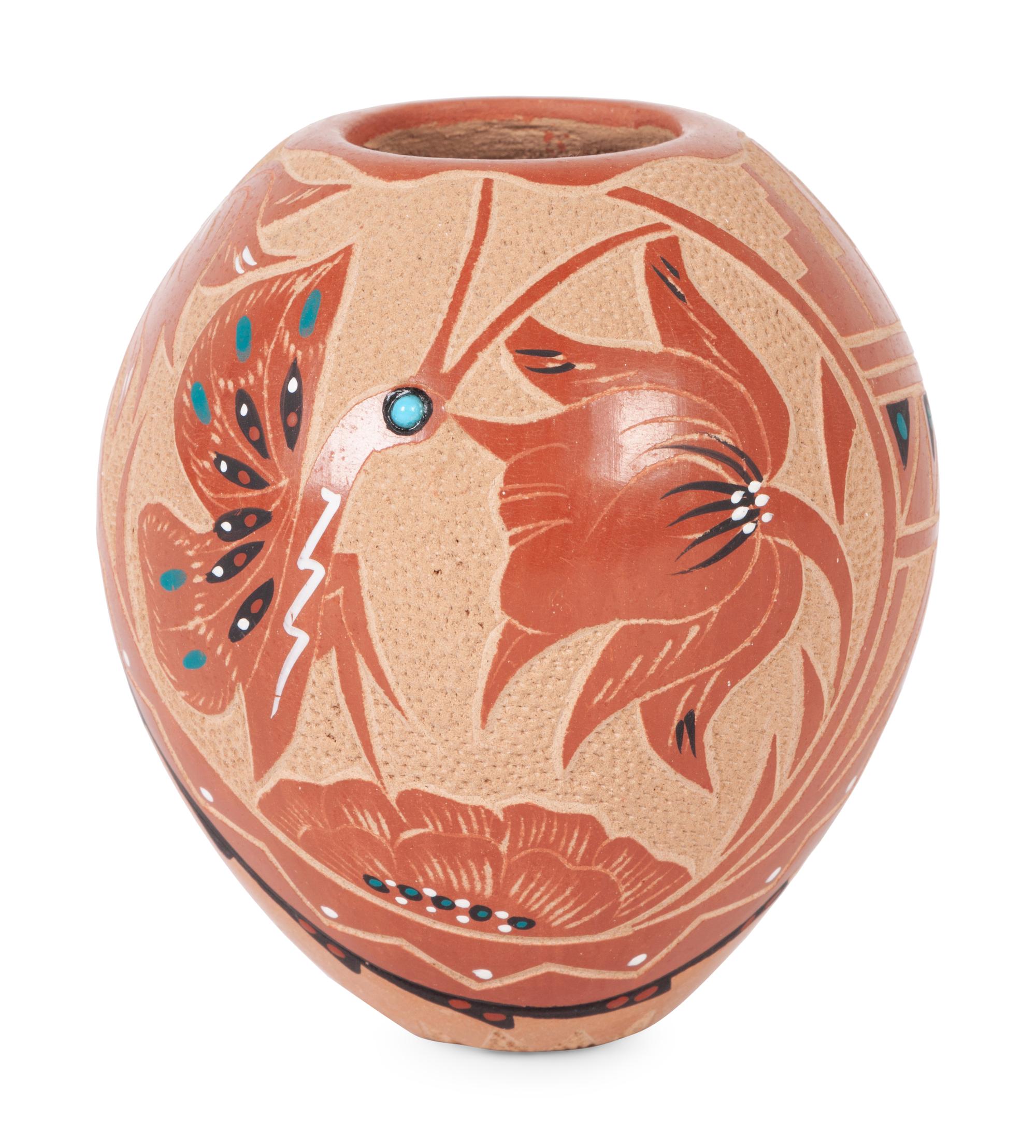 Miniature Sgraffito Seed Jar