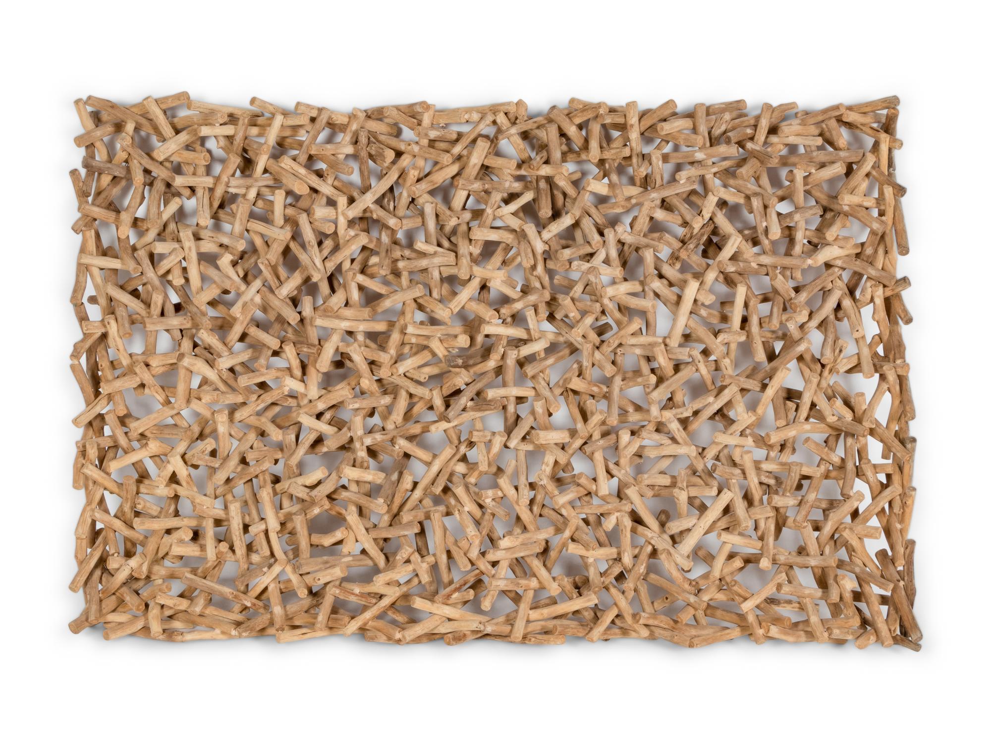 A Decorative Driftwood Wall Installation