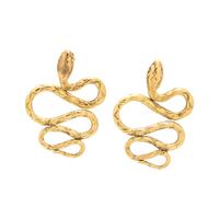 YELLOW GOLD SNAKE EARRINGS