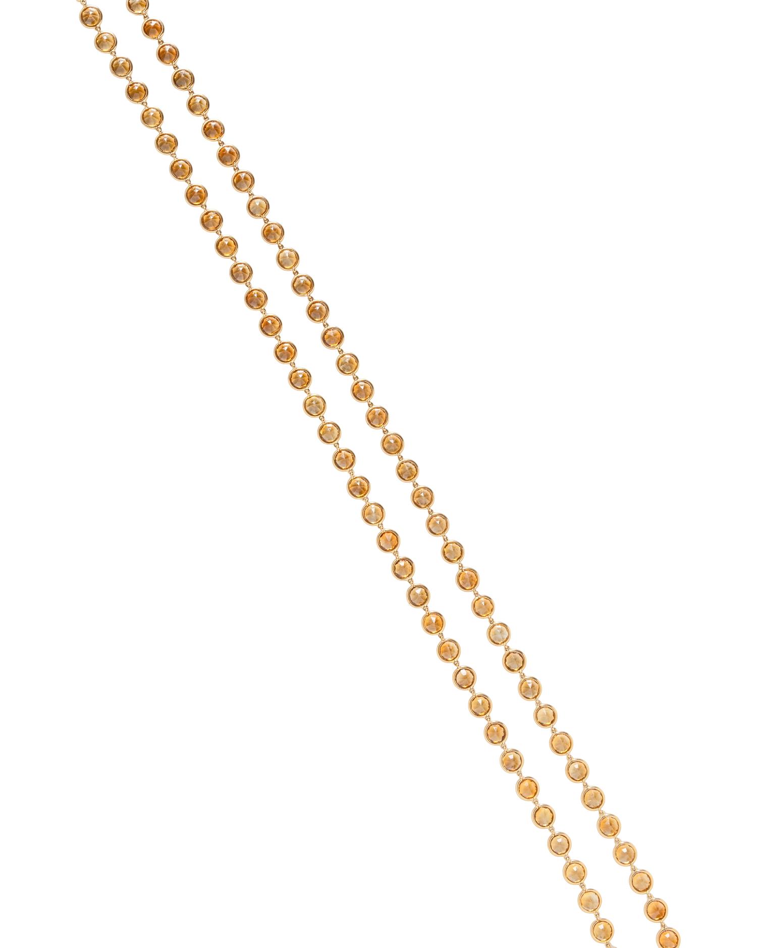 VAN CLEEF & ARPELS, CITRINE AND YELLOW GOLD NECKLACE