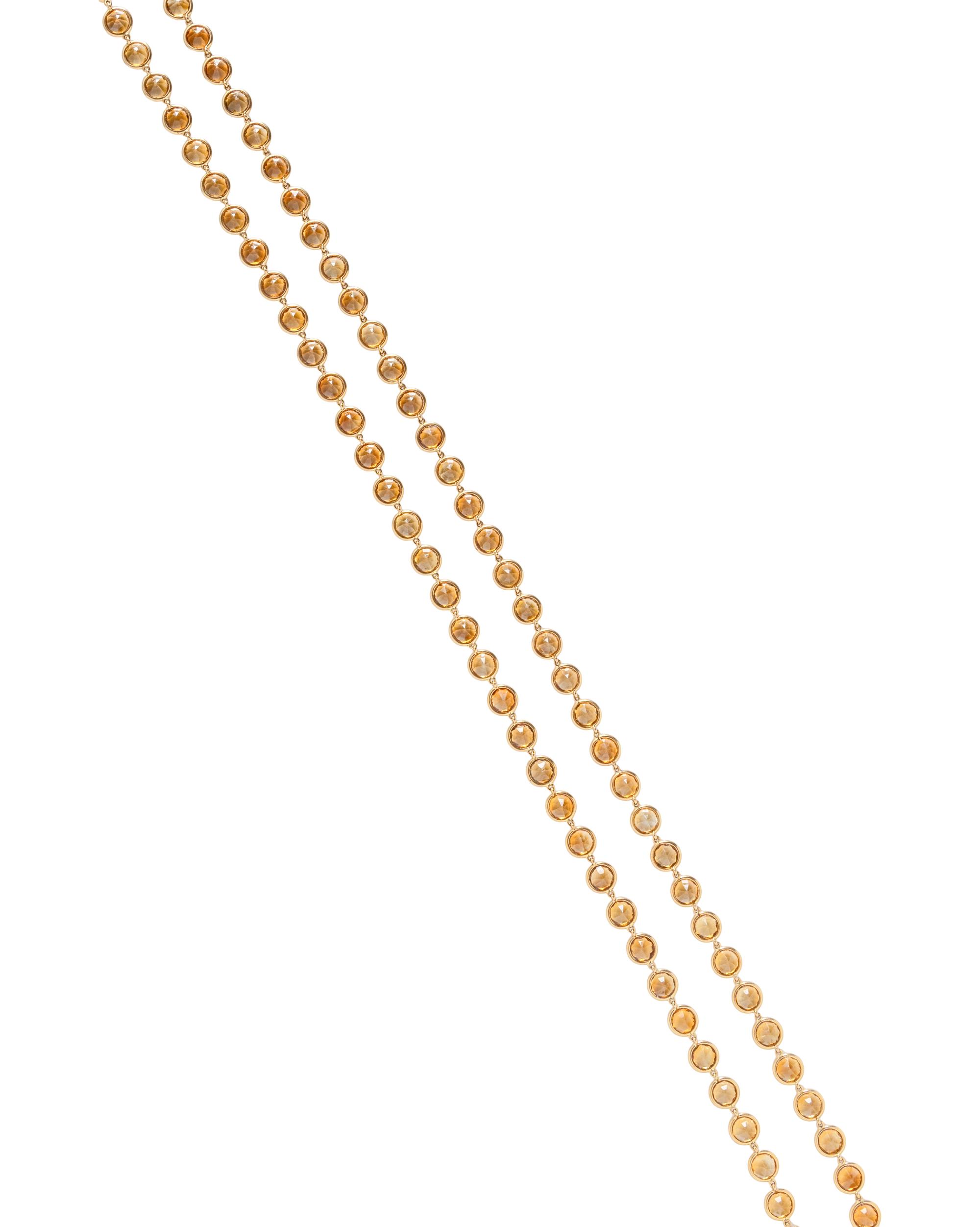 VAN CLEEF & ARPELS, CITRINE AND YELLOW GOLD NECKLACE