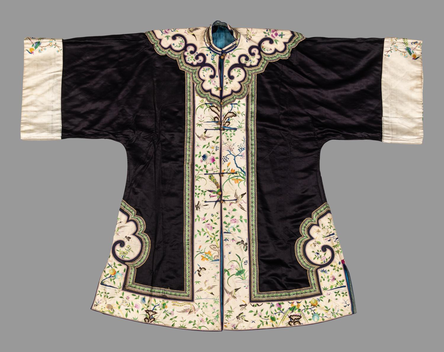 A Black Ground Embroidered Silk Lady's Jacket