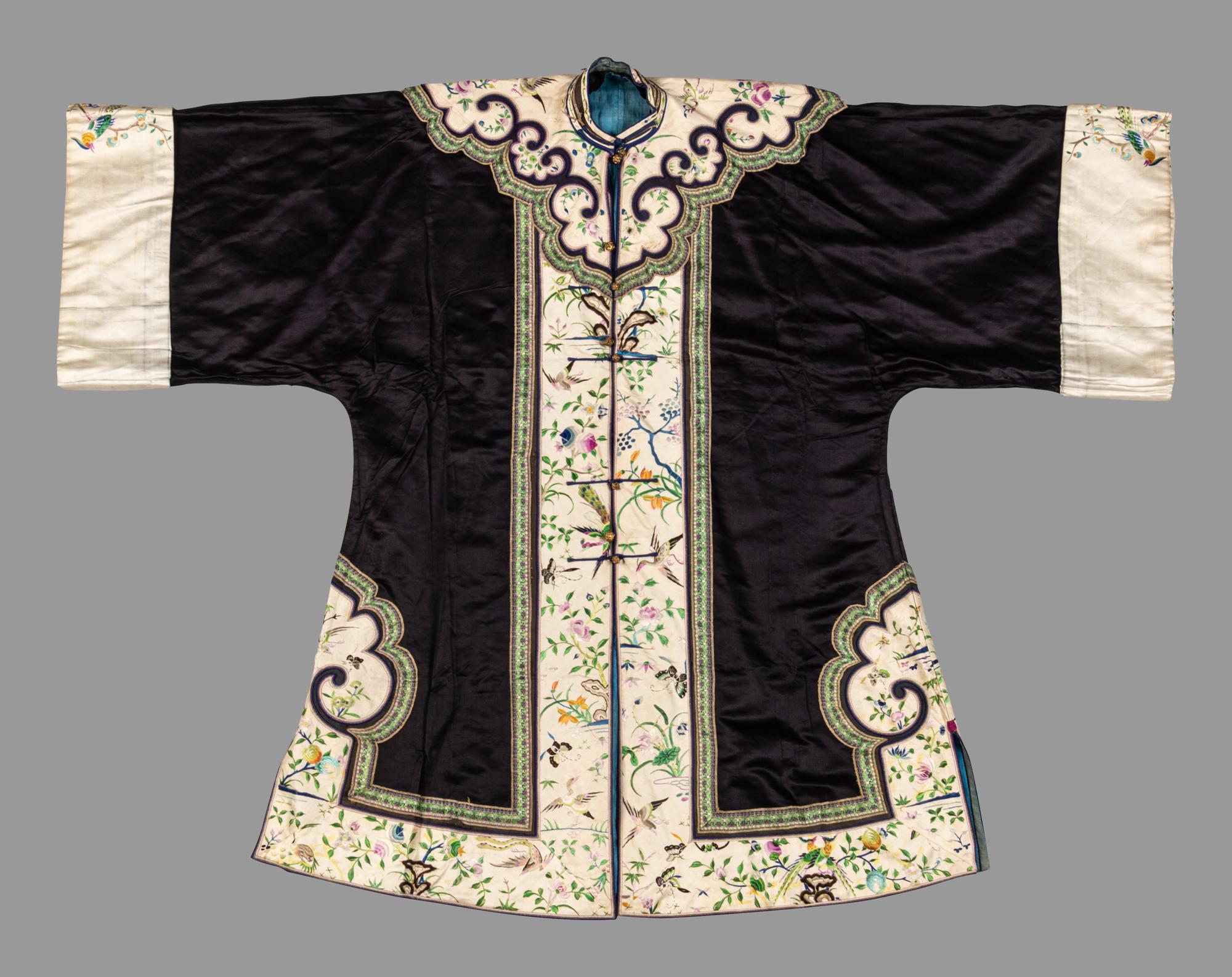 A Black Ground Embroidered Silk Lady's Jacket