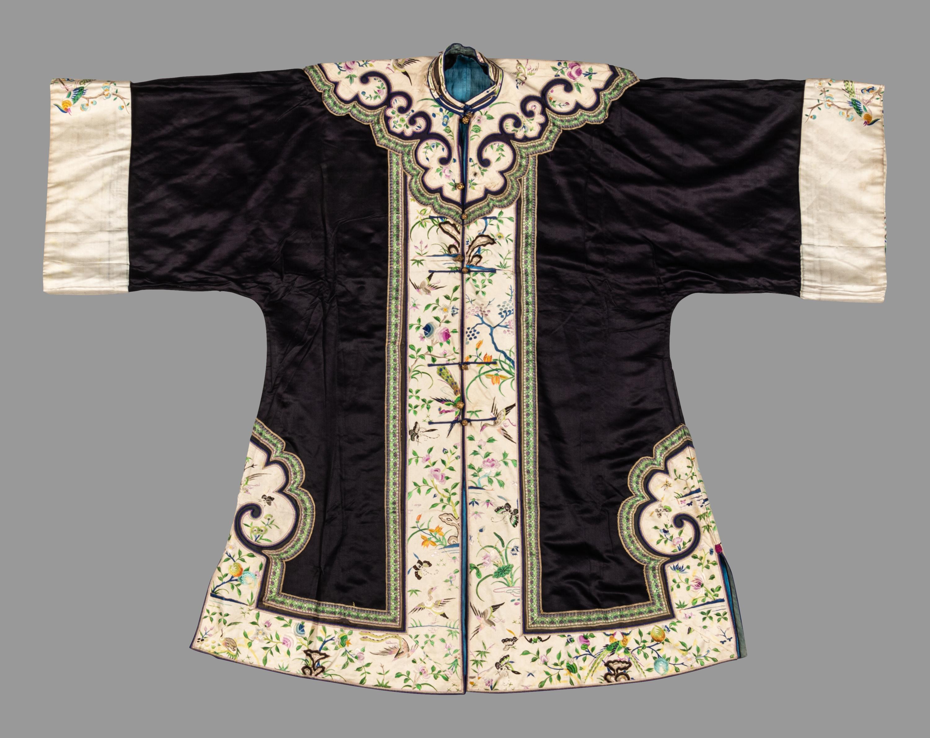 A Black Ground Embroidered Silk Lady's Jacket