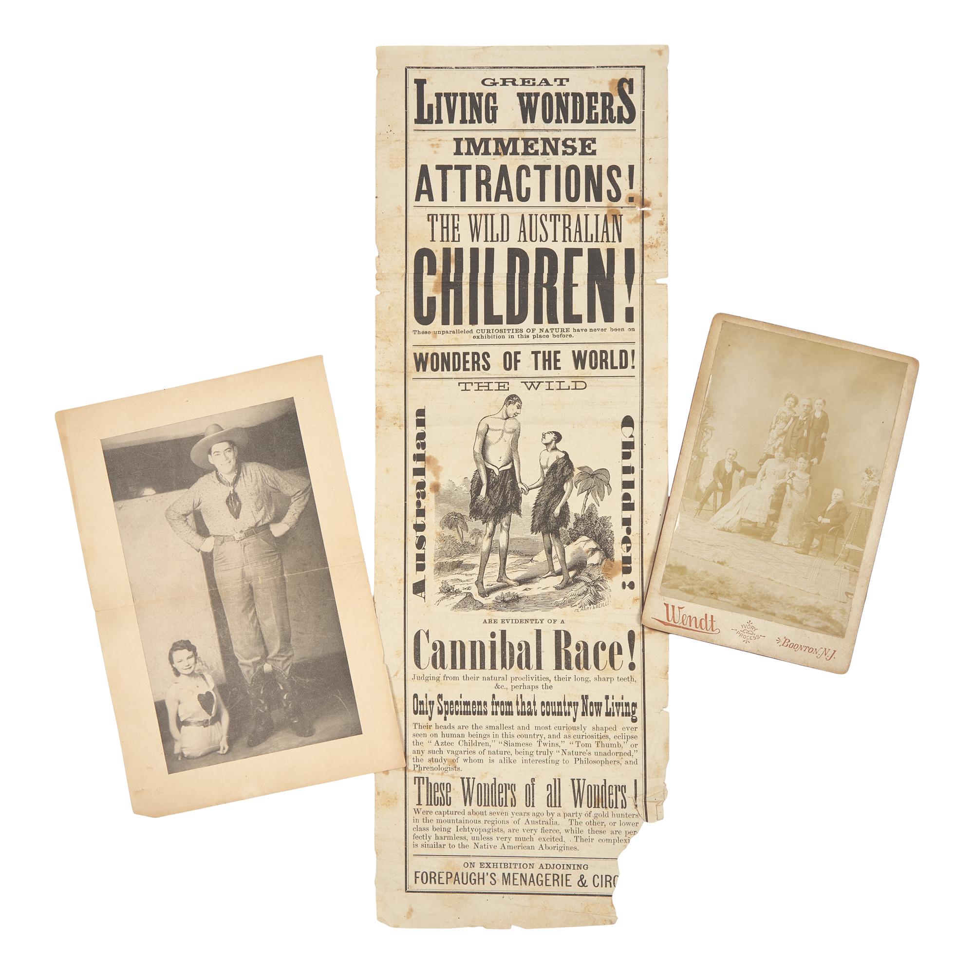 [Curiosa] Group of 3 items related to sideshows