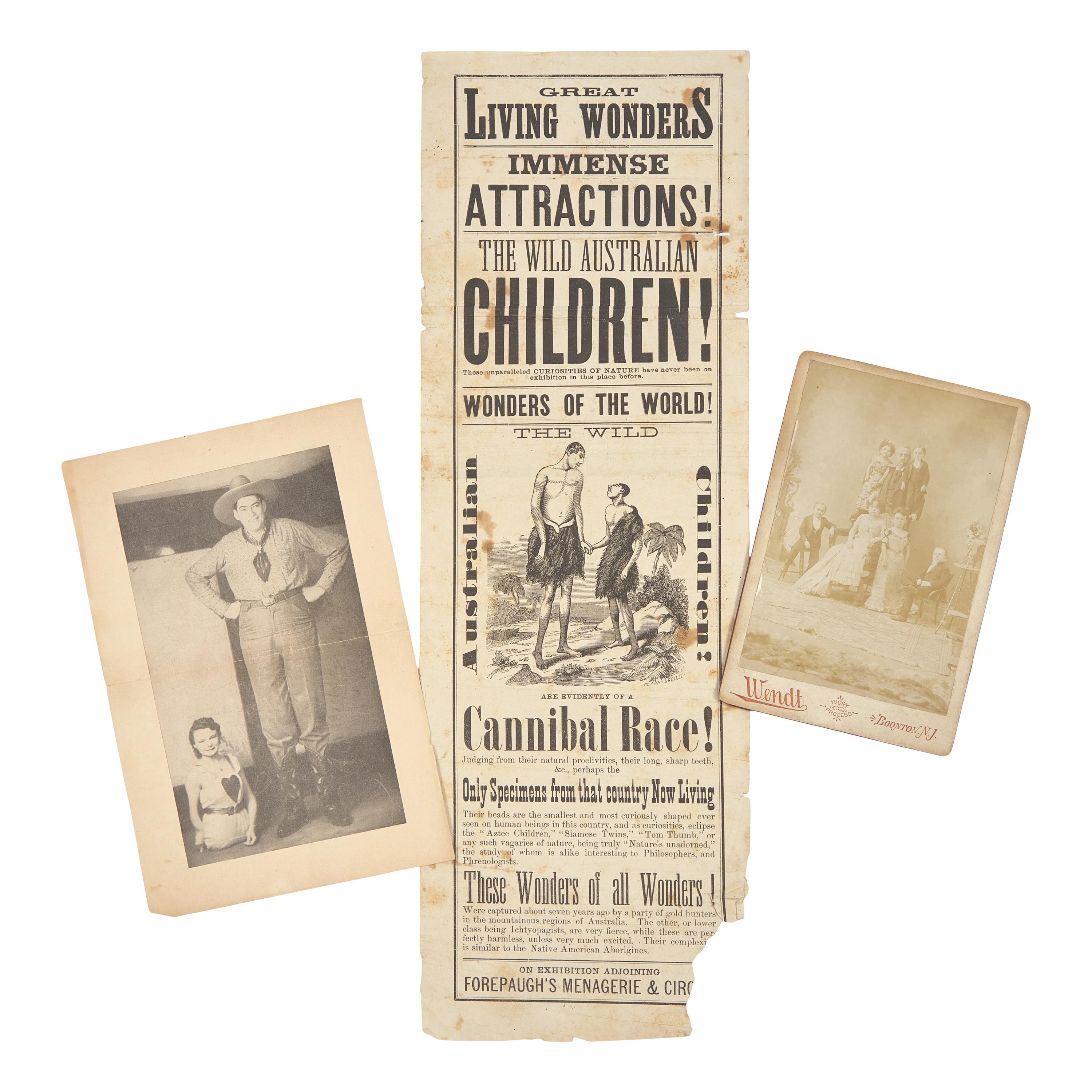 [Curiosa] Group of 3 items related to sideshows