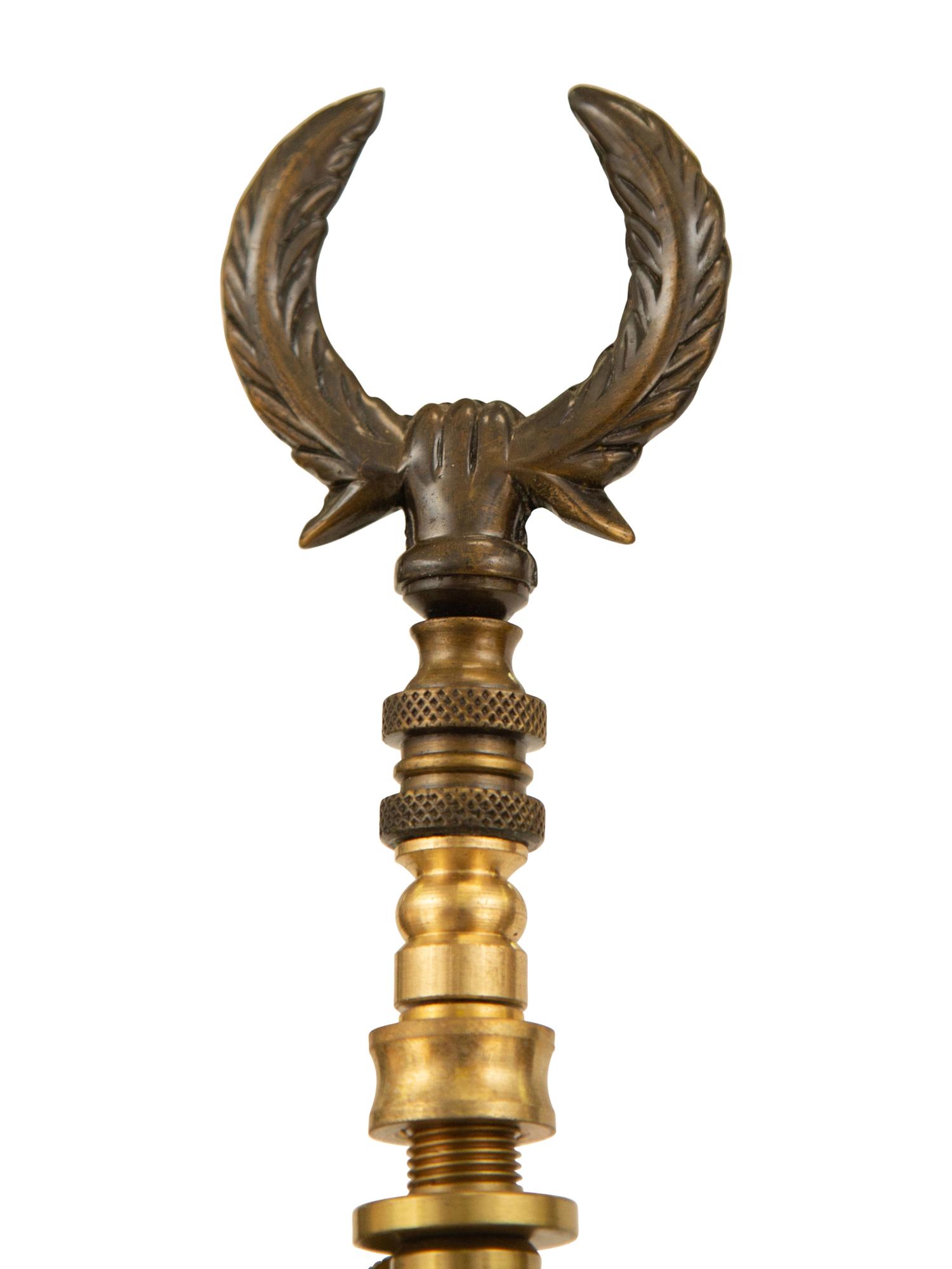 A Pair of Empire Style Ebonized and Gilt Bronze Four-Light Candelabra Mounted as Lamps — 19th/20th Century