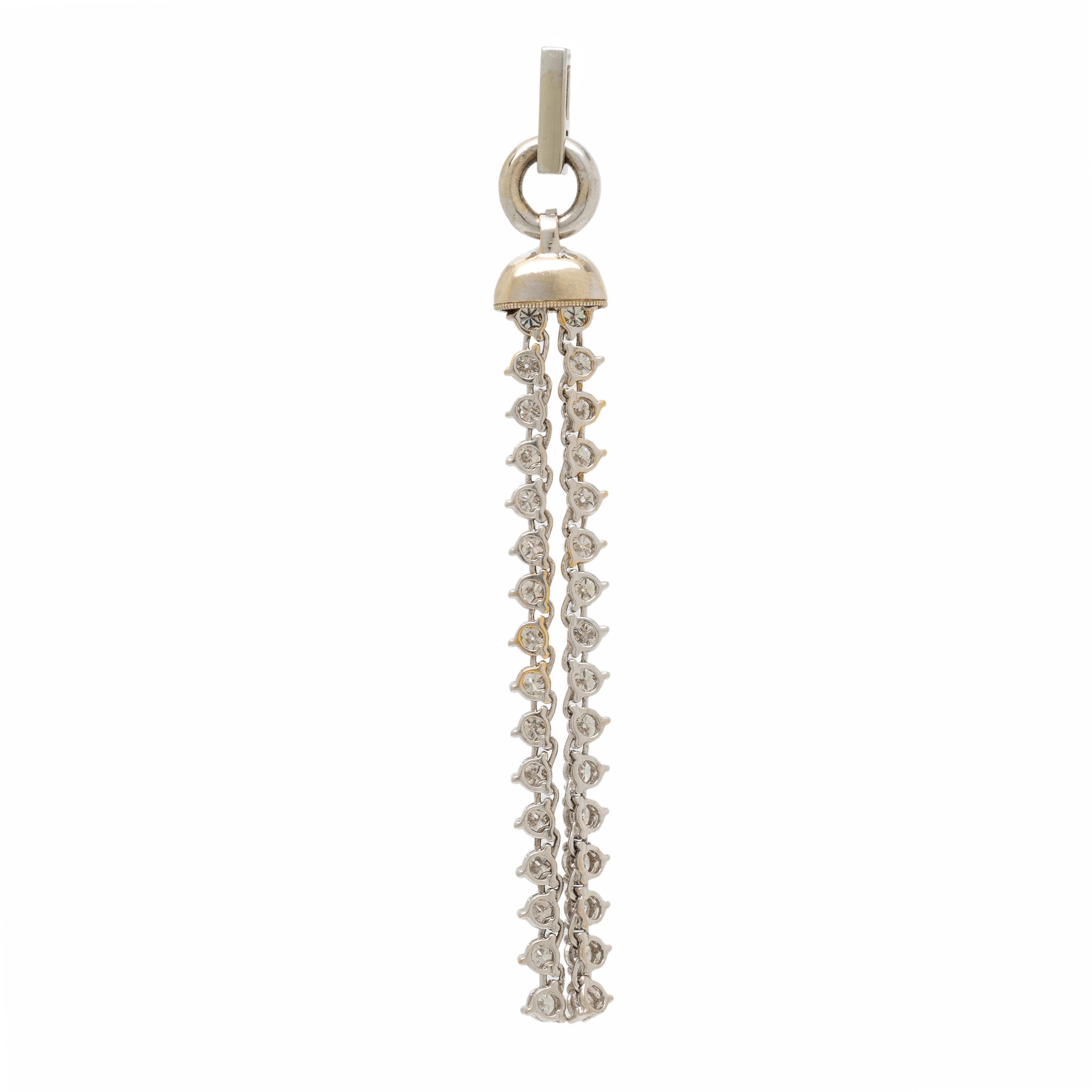 Diamond and Bicolor Gold Pendant