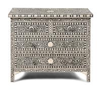 A Levantine Bone-Inlaid Chest of Drawers