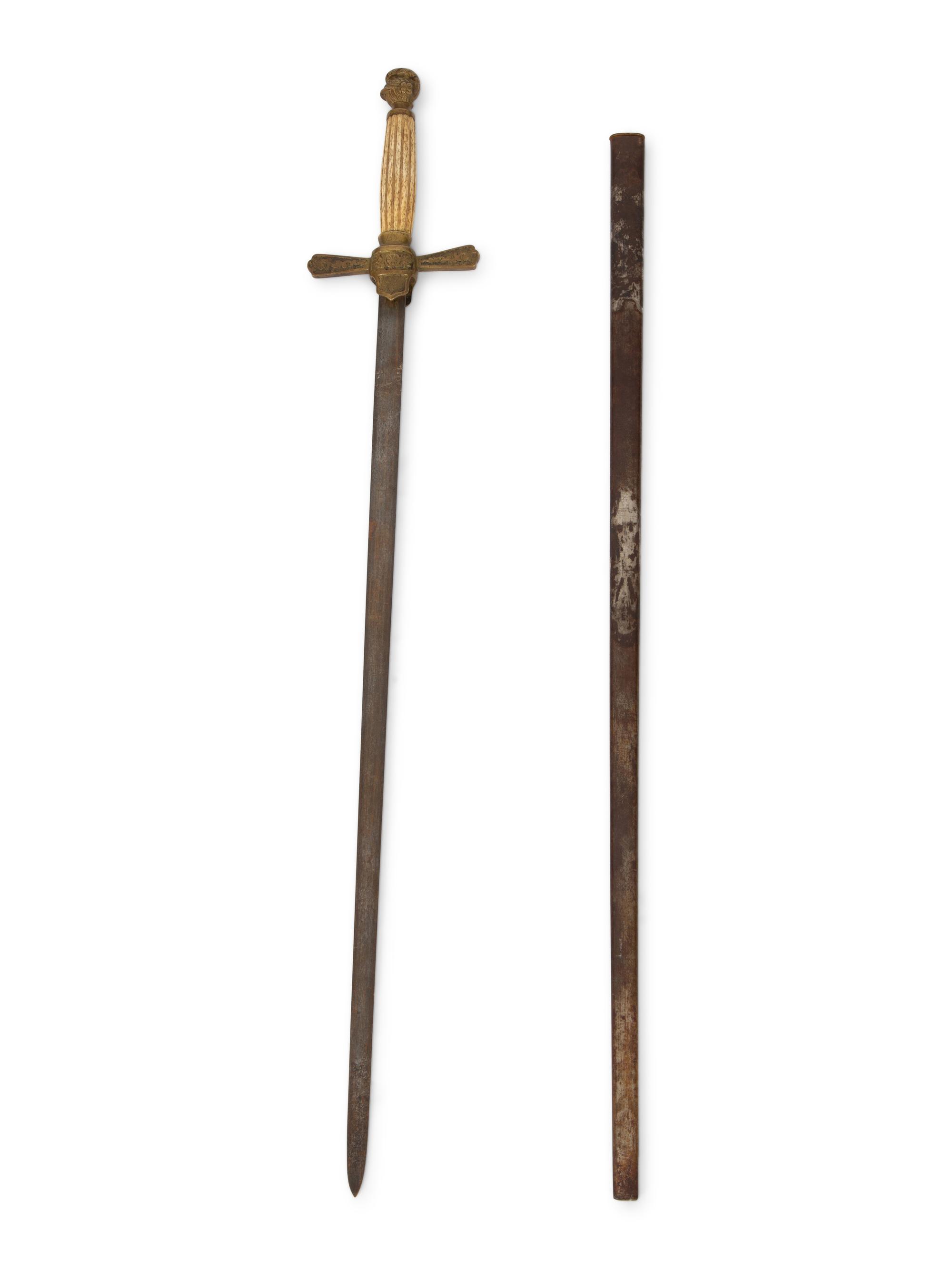A Continental Bone-Handled Sword and Sheath