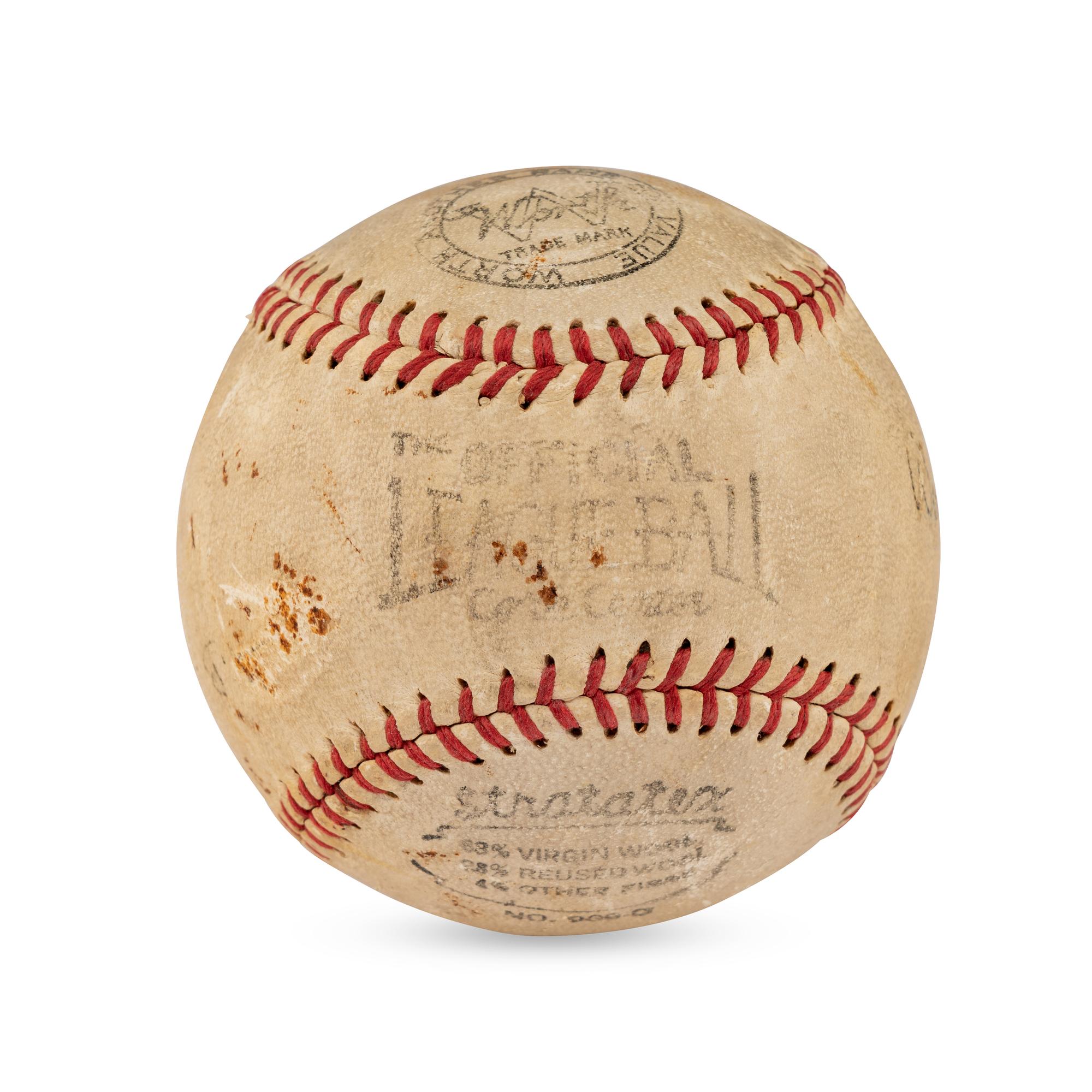 A Walter Johnson Signed Autograph Baseball (Beckett Authentication Services Letter of Authenticity)