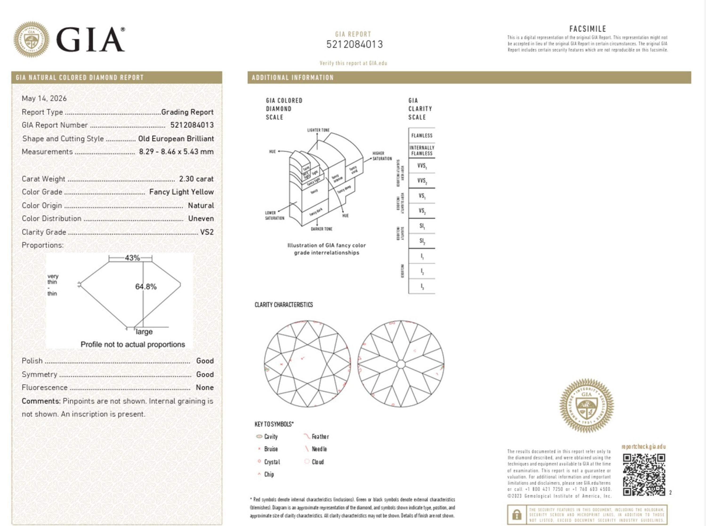 Yellow Diamond, Diamond, and Platinum Ring