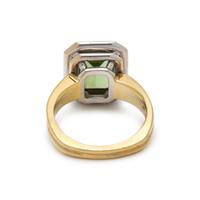 BICOLOR GOLD AND GREEN TOURMALINE RING