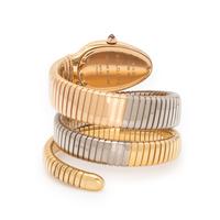 Bulgari, Ref. 102948, Tricolor Gold and Diamond 'Serpenti Tubogas' Watch, with Box