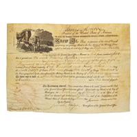 [Presidential] Monroe, James. Partially Printed Document, signed