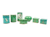 A Collection of Seven Chinese Enamel on Copper Articles — 19TH/20TH CENTURY