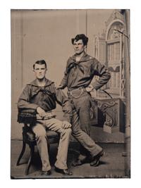 [EARLY PHOTOGRAPHY - NAVY]. A group of 7 ambrotypes and tintypes of sailors, including: