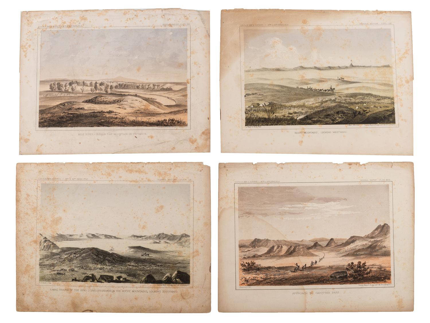 [WESTERN AMERICANA]. A group of western etchings, prints and photographs, and an 1890 manuscript letter detailing the incredible natural beauty of Wagon Wheel Gap, Colorado.