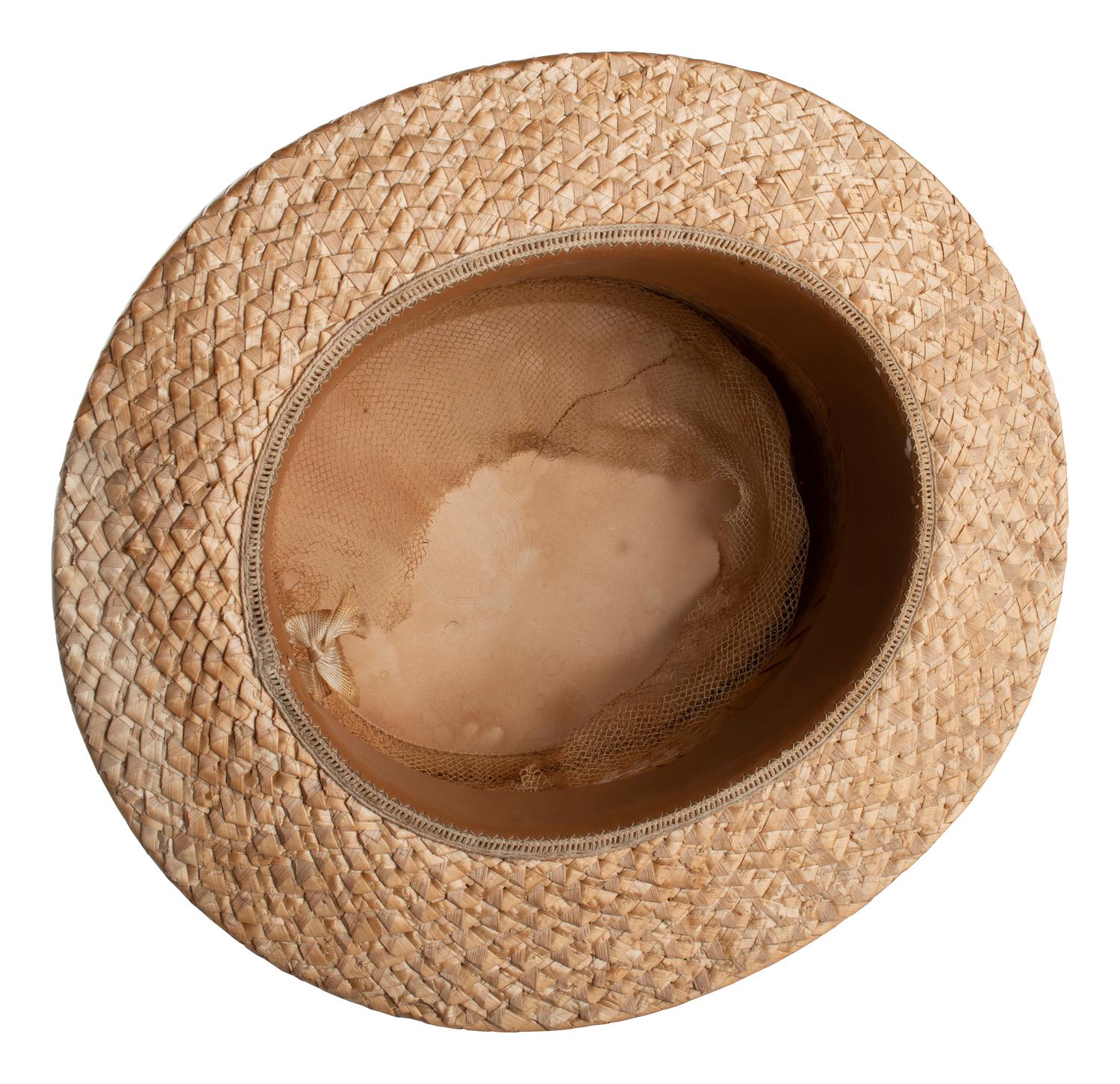 ROOSEVELT, Franklin Delano (1882-1945). Straw boater hat signed ("Franklin D. Roosevelt").