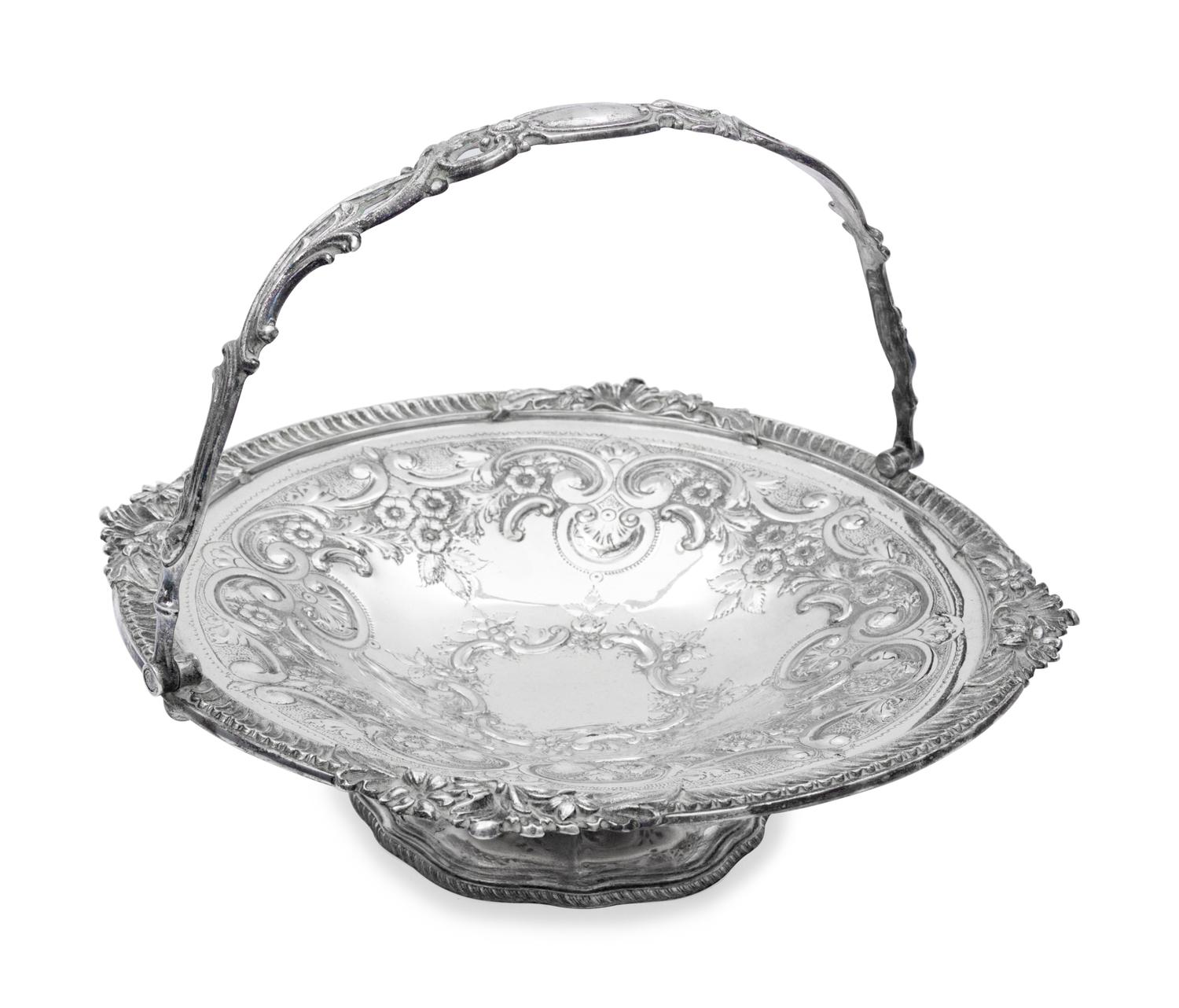 A Victorian Silver-Plate Basket