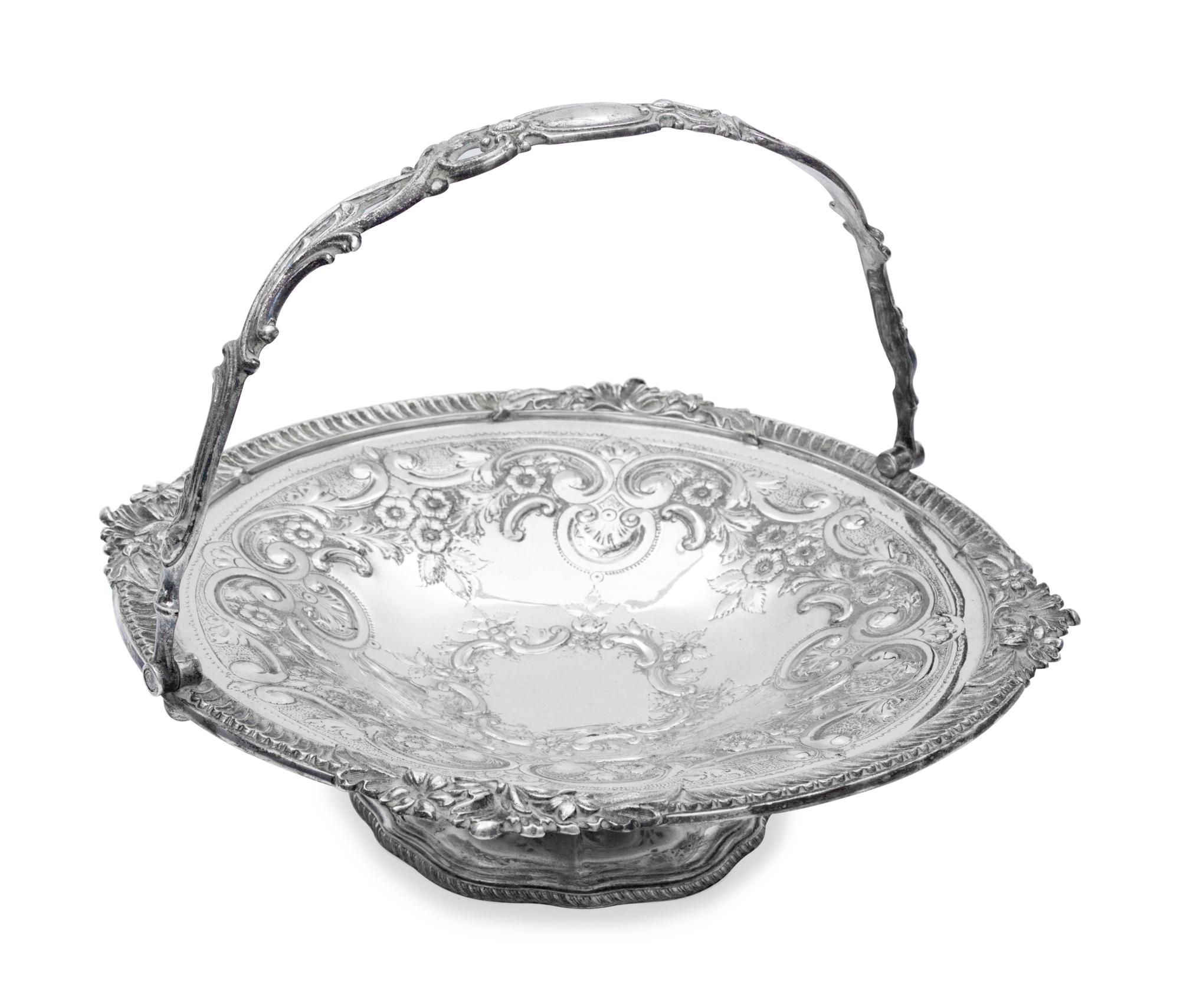 A Victorian Silver-Plate Basket