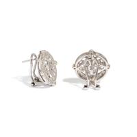 WHITE GOLD AND DIAMOND EARCLIPS