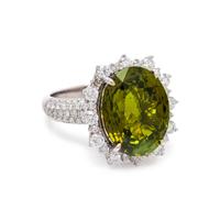 ALEXANDRITE AND DIAMOND RING