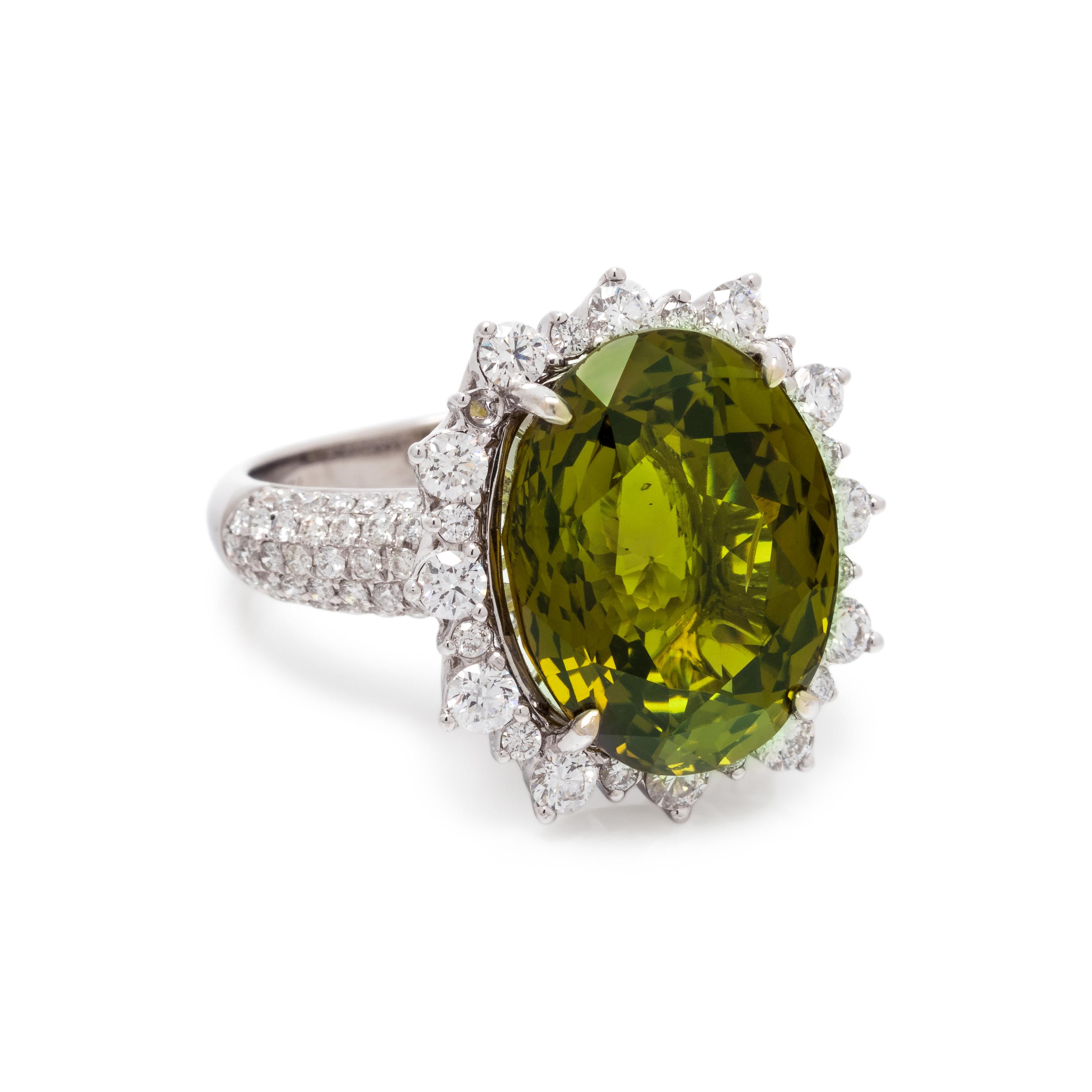 ALEXANDRITE AND DIAMOND RING