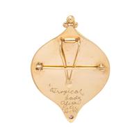ALEXA & PETER SMARSH, ENAMEL AND YELLOW GOLD 'TROPICAL LADY' PENDANT BROOCH