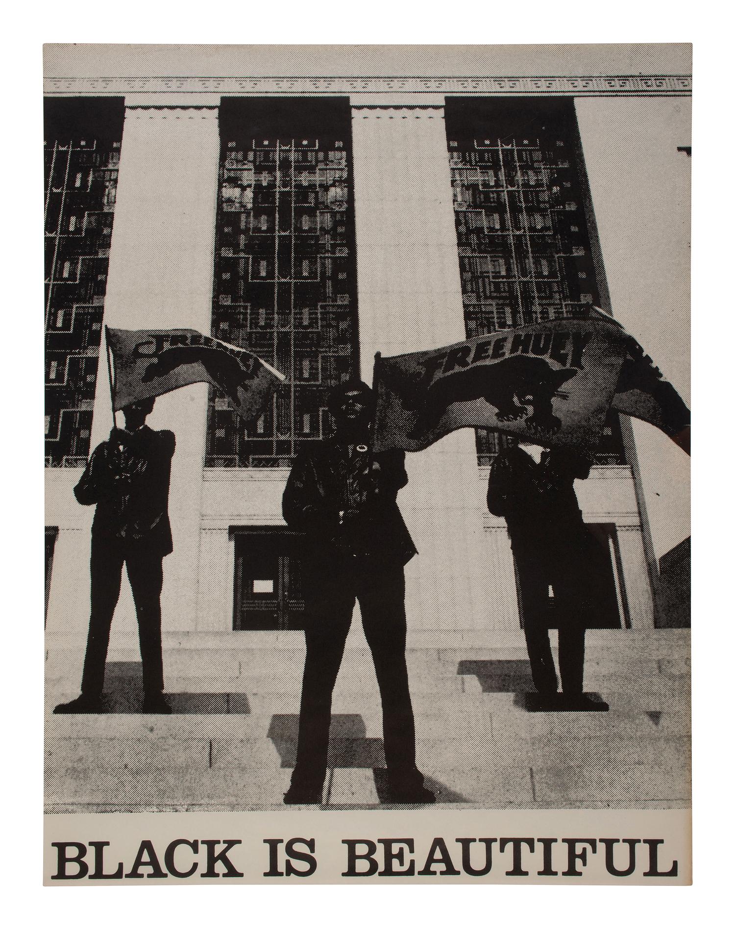 [BLACK PANTHER PARTY]. Black is Beautiful poster. [ With: ] Photographic essays, incl. The Vanguard and Drums of Life.