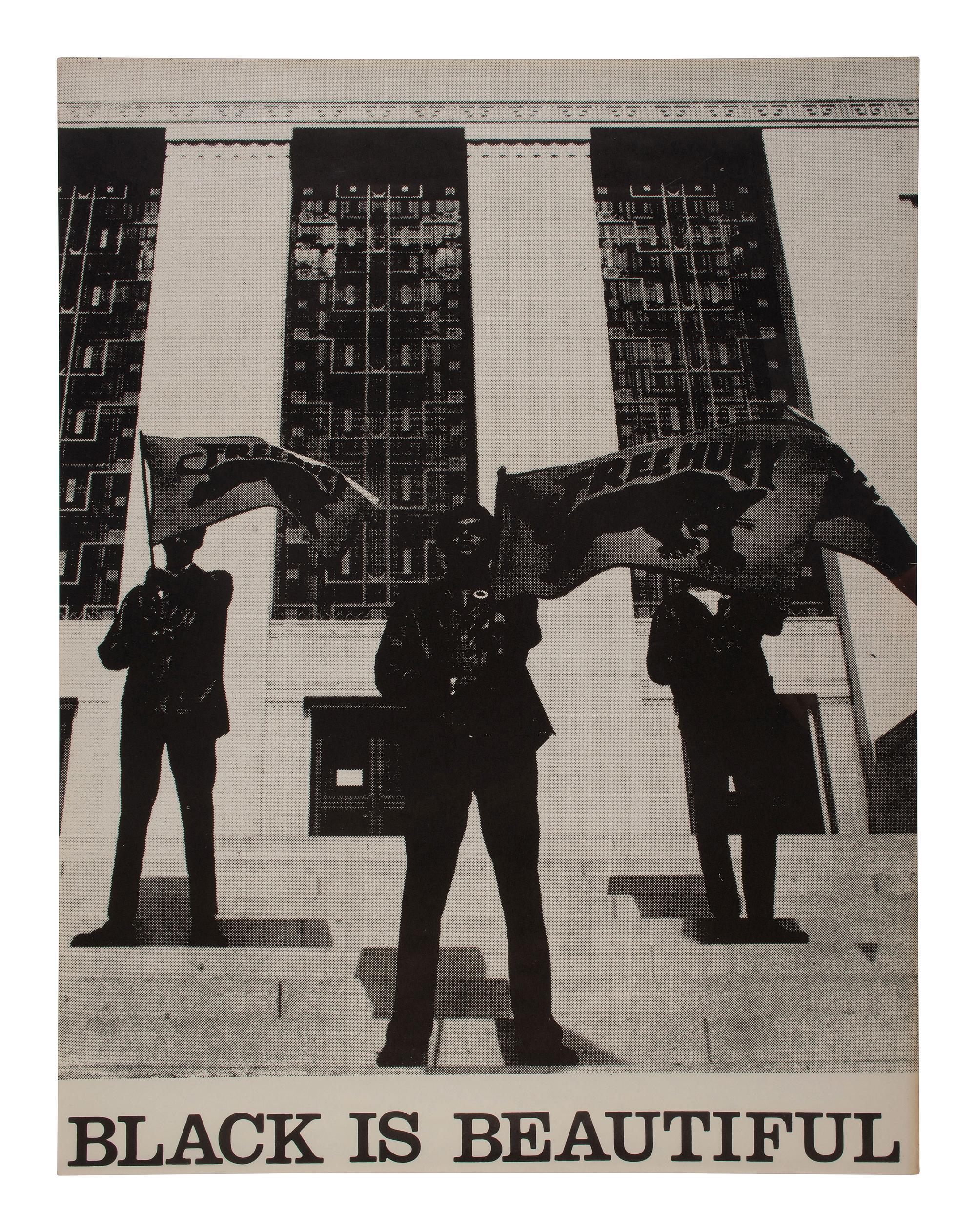[BLACK PANTHER PARTY]. Black is Beautiful poster. [ With: ] Photographic essays, incl. The Vanguard and Drums of Life.