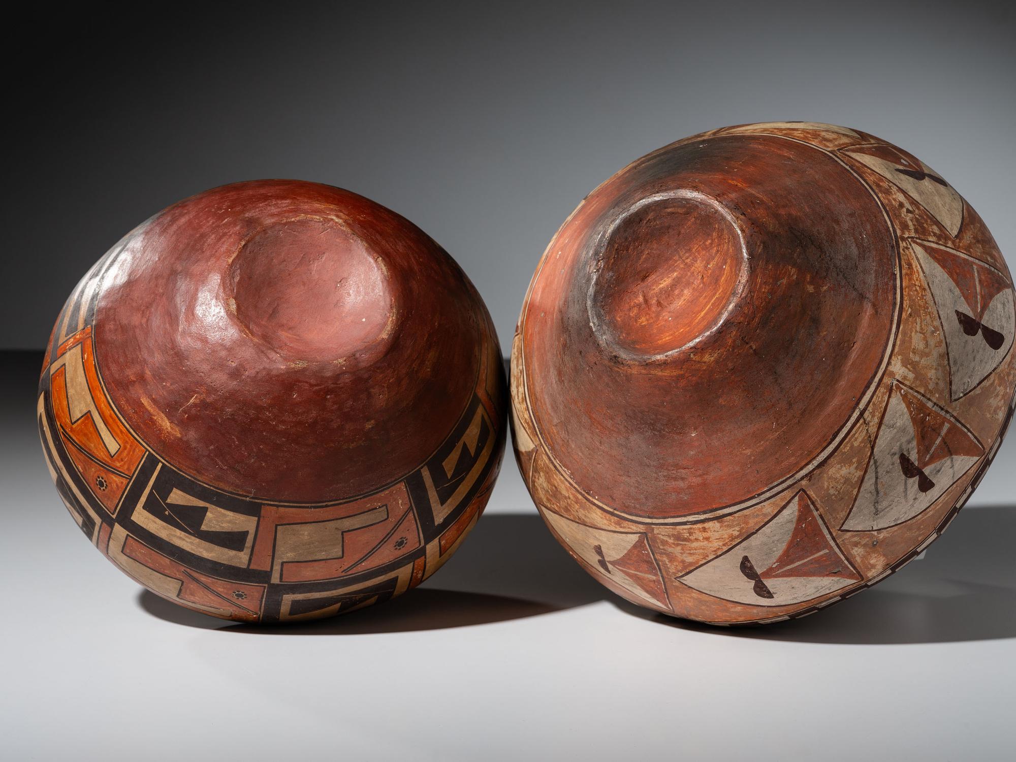 Acoma Polychrome Pottery Jars