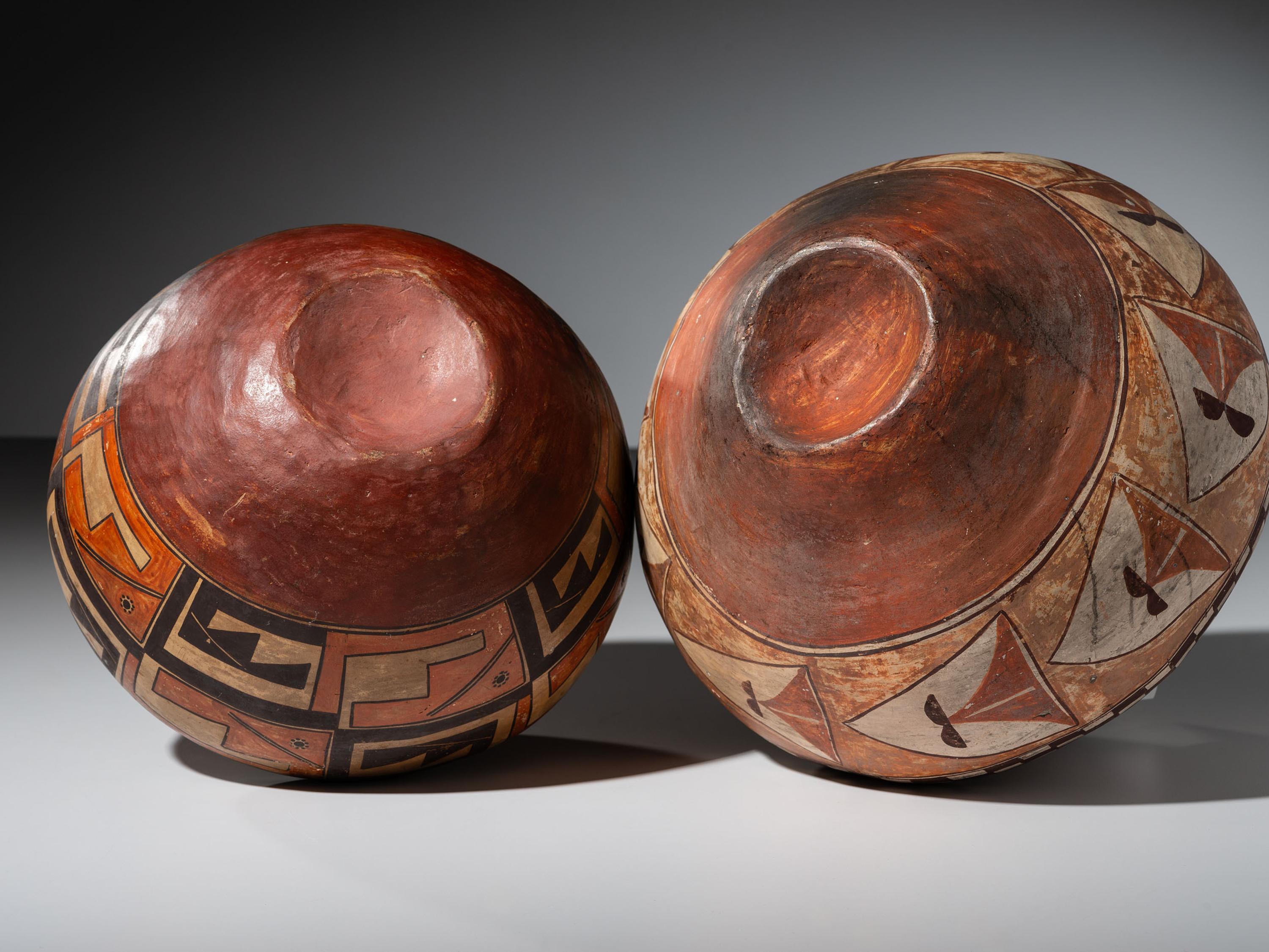 Acoma Polychrome Pottery Jars