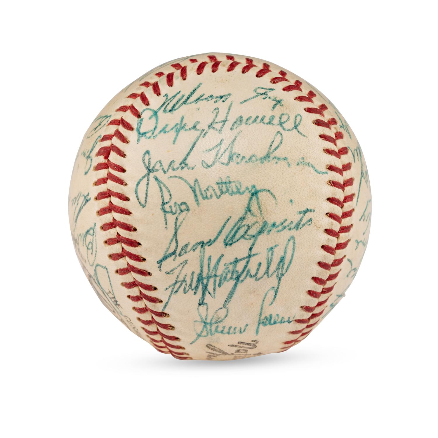 A 1956 Chicago White Sox Team Signed Autograph Baseball Featuring Nellie Fox (JSA Letter of Authenticity),