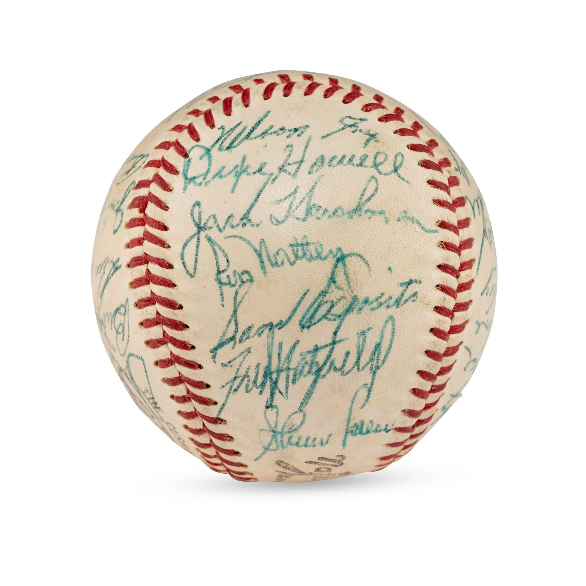 A 1956 Chicago White Sox Team Signed Autograph Baseball Featuring Nellie Fox (JSA Letter of Authenticity),