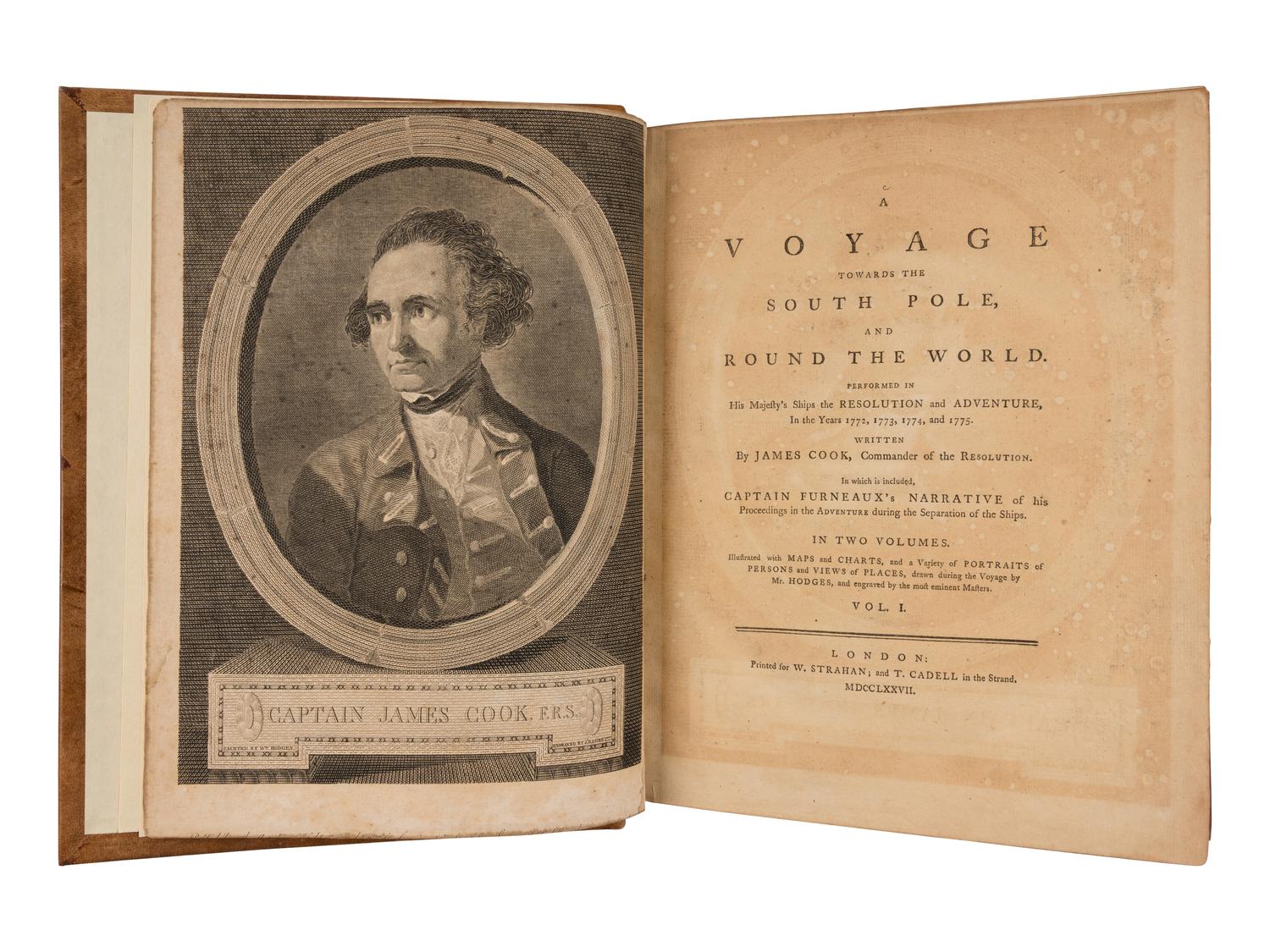 COOK, James, Captain (1728-1779). -- [SECOND VOYAGE]. A Voyage towards the South Pole, and Round the World, performed in His Majesty's Ships the Resolution and Adventure, in the Years 1772, 1773, 1774, and 1775 . London: W. Strahan and T. Cadell, 1777.