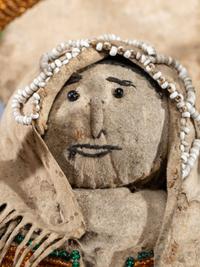 Umatilla Beaded Hide Doll Cradles
