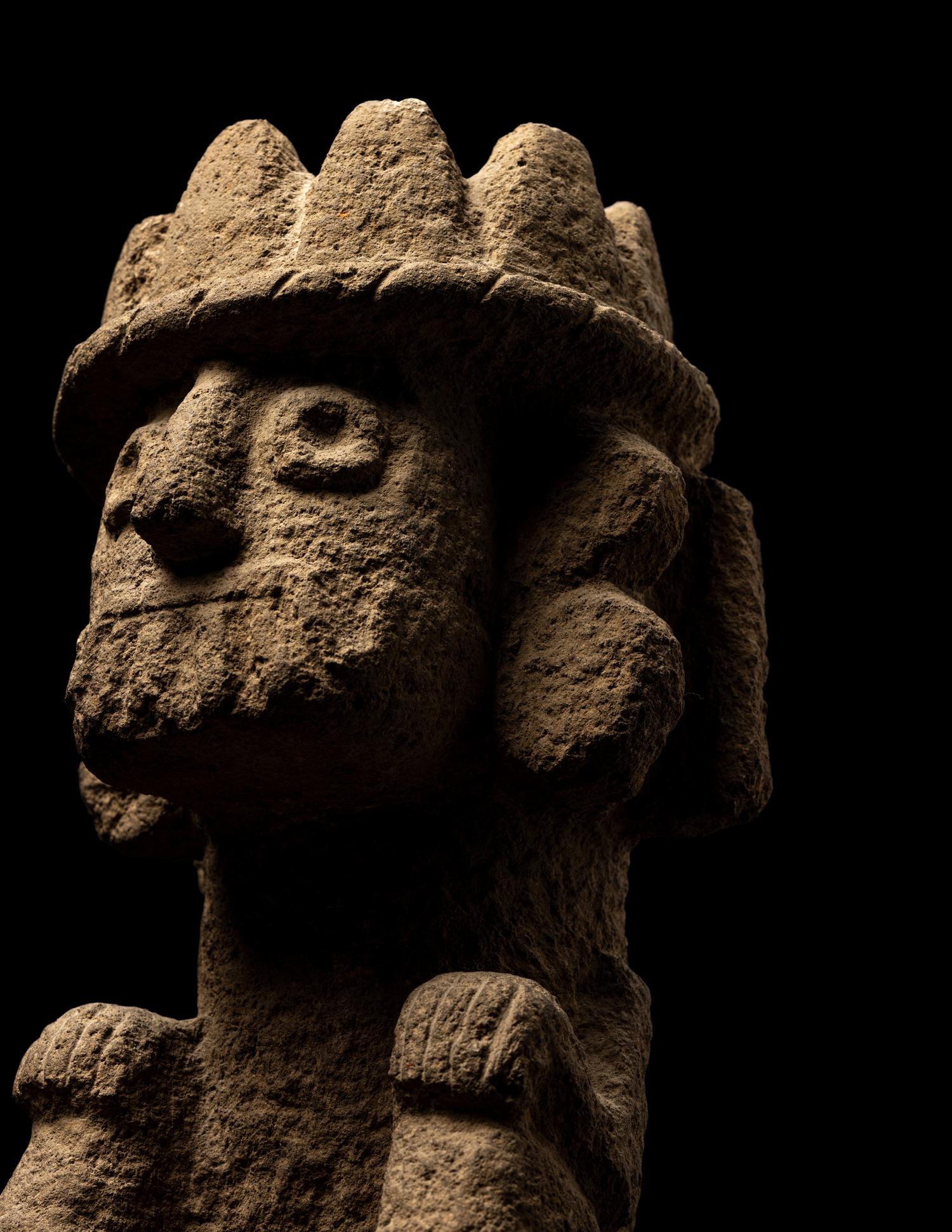 A Tlaloc Stone Figure