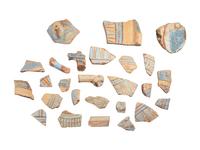 47 Egyptian Painted Terracotta Fragments