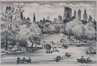 Adolf Dehn, (American, 1895-1968), Central Park