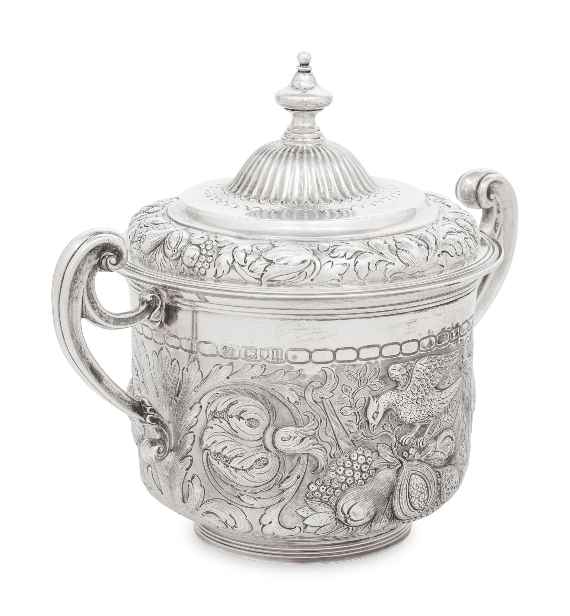 An English Silver Covered Jar